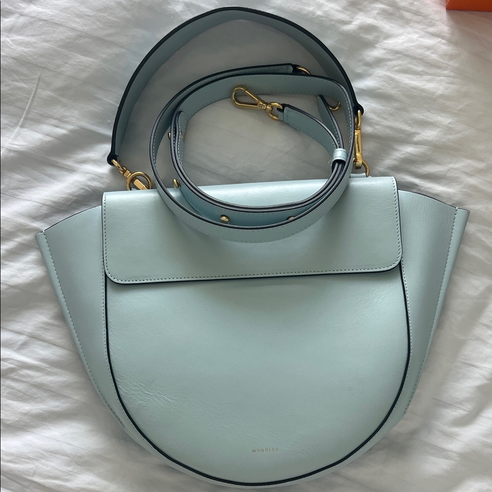 Wandler Hortensia Medium Leather Bag in Sky Blue